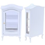 Meubles miniatures pour maison de poup�e, blanc, nouveau, 1 / 12, armoire a manger, placard, vitrine, ...