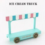 Meubles miniatures pour maison de poup�e, mini van a glace, sc�ne de maison de poup�e