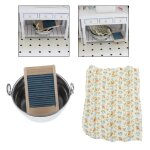 Meubles de poup�e echelle 1:12, seau de planche a laver en bois miniature, accessoires de meubles de ...