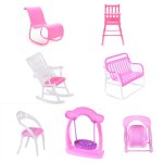 Meubles roses pour enfants, accessoires de jouets, chaise de salle a manger, jouet pour filles, beaux ...