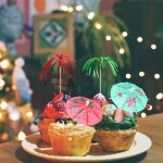 Mevronisshop - 200 pices parapluie cocktail dcoration accessoire d'artifice cocktail btons pour fruits ...