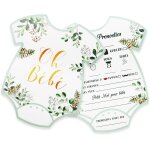 Mevronisshop - 30 pi�ces carte de jeu baby shower, cartes en forme de grenouill�re pour jeu naissance ...