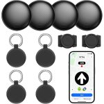 Mevronisshop - lot de 4 trackers gps de voiture android sans abo, localisateur de cl�s air trackers tag ...