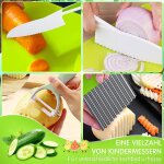 Mevronisshop - 6 pices kit couteau cuisine enfant, couteau montessori, couteau enfant qui ne coupe pas, ...