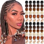Mevronisshop - 60 pi�ces perles � cheveux en bois multi - style pour tresses, dreadlocks, clips � tresses, ...