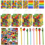 Mevronisshop - lot de 74 blocs de construction pour anniversaire d'enfant - blocs de construction d'anniversai ...