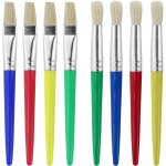 Mevronisshop - lot de 8 pinceaux de peinture pour enfants, pinceaux pour tout - petits, pinceaux ronds ...