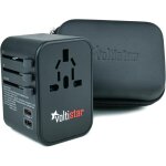 Mevronisshop - adaptateur universel de voyage pd20 w 2 usb 1 usb c et 1 ca prise intelligente multiple ...