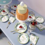 Mevronisshop - assiette baby shower, 100 pices vaisselle jetables fte baby decoration, vaisselle anniversair ...