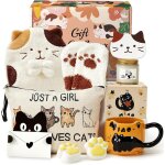Mevronisshop - cadeau d'anniversaire pour filles amoureux des chats avec tasse chat dessous de verre ... Mevronisshop - cadeau d'anniversaire pour filles amoureux des chats avec tasse chat dessous de verre ...