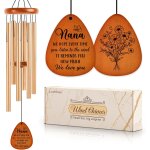 Mevronisshop - cadeau pour grand - mre, carillon eolien, cadeau d'anniversaire de la part de petits ...