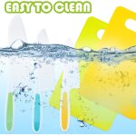 Mevronisshop - kit couteau pour enfants, 12 pi�ces de cuisine montessori avec couteau ondul�, planche ...