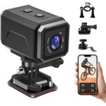Mevronisshop - mini cam�ra d'action 4k, wifi camera moto 120, sport camera pour v�lo cam�ra embarqu�e ...