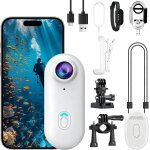 Mevronisshop - mini cam�ra sport 4k wifi, camera action magn�tique ip68 etanche a 30m, cam�ra pov objectif ...