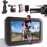 Mevronisshop - miroir de v�lo avec wifi et gps, ecran de 4 pouces, cam�ra v�lo frontale et arri�re 1080p ...