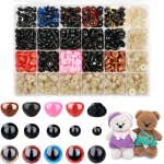 Mevronisshop - yeux et nez de s�curit�, 752 yeux en crochet en plastique avec rondelles pour yeux de ...