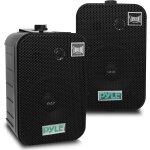 Mevronisshop - paire d�enceintes ext�rieur 13, 3 cm etanches noir ¿ haut - parleurs muraux ou plafond ...