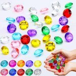 Mevronisshop - pierre precieuse pour enfants, 100 pi�ces 20mm multicolore acrylique diamant cristaux ...