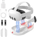 Mevronisshop - station de recharge compatible avec meta - quest 3, chargeur magn�tique pour casque et ...