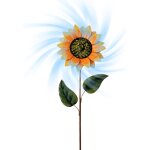 Mevronisshop - tournesol � vent d�coratif en m�tal, d�coration de jardin, d�coration de jardin, carillon ...