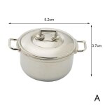 Micro pot a vapeur en métal a 2 couches, 1 / 12 poupées miniatures, accessoires de décoration pour maison ... Micro pot a vapeur en métal a 2 couches, 1 / 12 poupées miniatures, accessoires de décoration pour maison ...