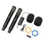 Microphone professionnel sans fil noir, microphone portable dynamique uhf pour performance  domicile ...