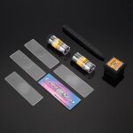 Microscopes composés portatifs de laboratoire de grossissement du microscope 100x - 1000x avec 5 lames, ... Microscopes composés portatifs de laboratoire de grossissement du microscope 100x - 1000x avec 5 lames, ...