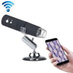Microscope noir 50x 1000x loupe hd image capteur 1920x1080 p usb wifi numrique avec 8 led et stand profession ...