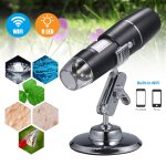 Microscope num�rique a electronique, portable, wifi sans fil, loupe haute d�finition 1000x educative ...