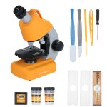 Microscope num�rique pour enfants, grossissement 40x 1200x, mini kit de microscope de bureau pour d�butants, ...