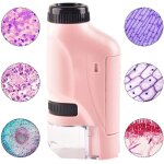 Microscope portatif a main pour enfants 1 pi�ce 60x - 120x optique mini exp�rience de science biologique ...