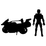 Mighty morphin power rangers - vhicule tyranosaure avec fonction et figurine 15 cm rouge