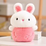 Mignon et adorable petit lapin en peluche poupe petite poupe lapin blanc fille poupe marionnette de ...