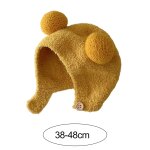 Mignon hiver chaud enfants fille garons bb chapeau polaire chapeau avec boule dcor patchwork couleur ...