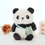 Mignon pendentif d'ours panda en peluche avec porte - cls pochette sac a dos accessoire de mode pour ...