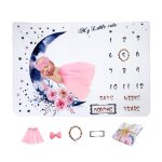 Milestone couverture bébé - cadeau personnalisé pour les fêtes cadeaux de douche avec jupe et bandeau ... Milestone couverture bébé - cadeau personnalisé pour les fêtes cadeaux de douche avec jupe et bandeau ...