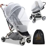 Milko - moustiquaire poussette universelle avec fermeture eclair, respirant protection anti - insectes ...