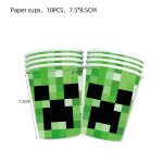 Miner pixel artisanat thème fête d'anniversaire décoration jeu chaud vaisselle ensemble tasse assiette ... Miner pixel artisanat thème fête d'anniversaire décoration jeu chaud vaisselle ensemble tasse assiette ...