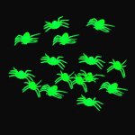 Mini araign�es lumineuses, 50 pi�ces, accessoires effrayants, d�coration d'halloween brille dans la nuit, ...