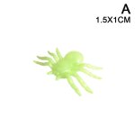 Mini araign�e en plastique noir lumineux pour halloween, 20 pi�ces, jouets d'anniversaire, bricolage ...