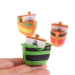 Mini bateau de pirate a echelle 1:12, jouet en rsine, artisanal, dcoration de table, maison, cadeau, ...
