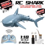 Mini bateau requin t�l�command�, jouet de simulation pour enfants, 2. 4g