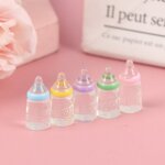 Mini biberon a lait, simulation 1:12, mignon, accessoires miniatures pour maison de poupée, diy Mini biberon a lait, simulation 1:12, mignon, accessoires miniatures pour maison de poupée, diy