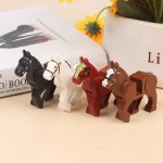 Mini blocs en plastique, figurines de guerre médiéval, chevalier, cheval, loup, selle, bride, jouet pour ... Mini blocs en plastique, figurines de guerre médiéval, chevalier, cheval, loup, selle, bride, jouet pour ...