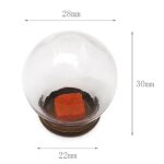 Mini bocal a biscuits en verre avec couvercle en alliage amovible, meuble miniature transparent, pour ...