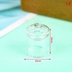 Mini bocal en verre 1:12 pour maison de poupée, bouteille de stockage de bonbons, de grains de café, ... Mini bocal en verre 1:12 pour maison de poupée, bouteille de stockage de bonbons, de grains de café, ...