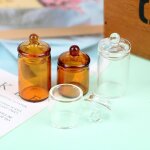 Mini bocal en verre 1:12 pour maison de poupée, bouteille de stockage de bonbons, de grains de café, ... Mini bocal en verre 1:12 pour maison de poupée, bouteille de stockage de bonbons, de grains de café, ...