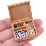 Mini bote de peinture pour maison de poupe 1:12, btons de pigments, pices de maison de poupe, accessoires ...