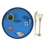 Mini bote de sable zen, jardin, ocan, vie marine, plage, dcoration de bureau, mditation, relaxation, ...