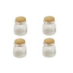 Mini bonbonnire en verre transparent, 4 pices, mini bocal de confiture miniature